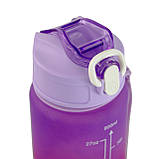 Набір спортивних пляшок 3 в 1 з розміткою 300ml/900ml/2000ml Purple-Pink-Yellow (3_05427), фото 9