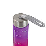 Набір спортивних пляшок 3 в 1 з розміткою 300ml/900ml/2000ml Purple-Pink-Yellow (3_05427), фото 11