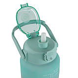 Набір спортивних пляшок 3 в 1 з розміткою 300ml/900ml/2000ml Mint-Pink-Purple (3_05428), фото 6