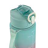 Набір спортивних пляшок 3 в 1 з розміткою 300ml/900ml/2000ml Mint-Pink-Purple (3_05428), фото 8