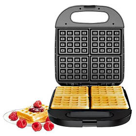 Вафельниця електрична DSP KC-1160 для бельгійських вафель 1400W Black (3_05421)
