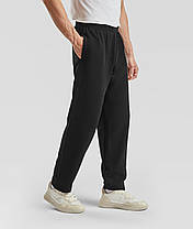 Чорні чоловічі спортивні штани прямі базові Classic open hem jog pants Fruit of the loom, фото 4
