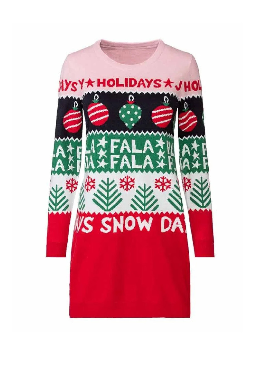 Светр-туніка жінкам з новорічним орнаментом акрил, фото 1