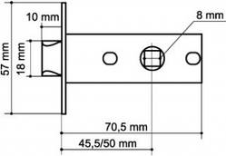 Засувка дверна Armadillo (пластиковий язичок) LH 121-45-25 BL чорна