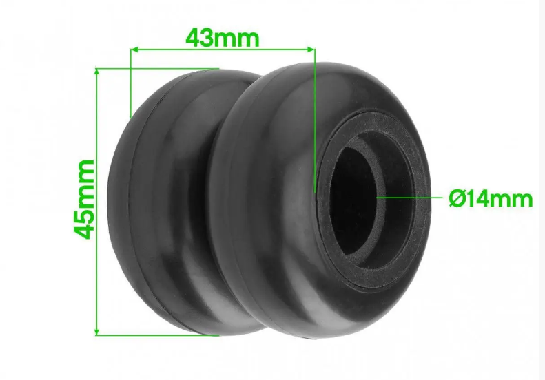 Колеса для валізи d = 45мм/набірні/ каучук \ 1043