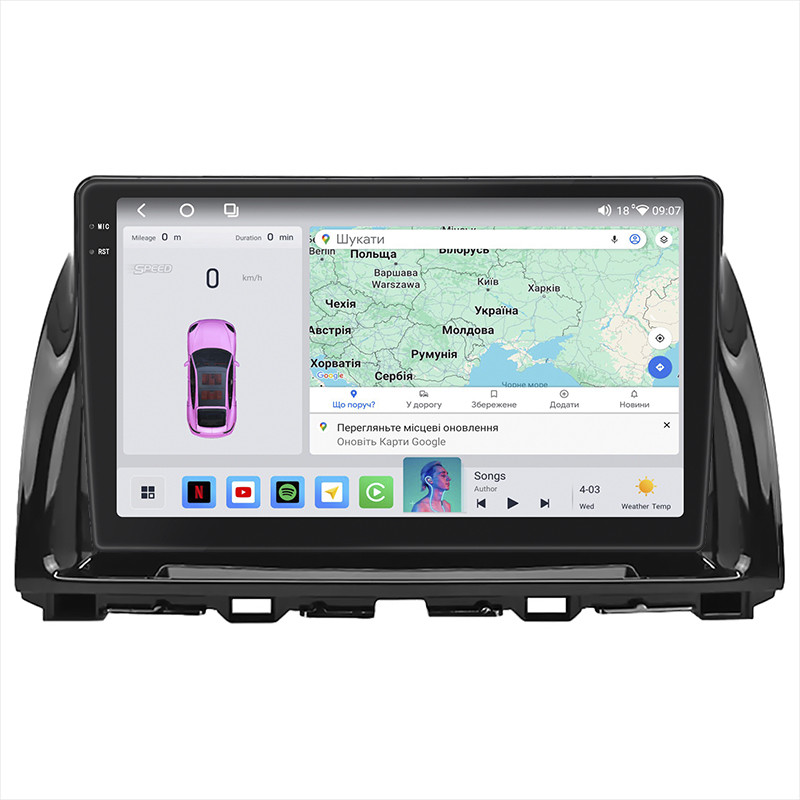Штатна магнітола 10" Lesko для Mazda CX-5 I Рестайлінг 2015-2017 4/64 QLED CarPlay 360 Prime 5 шт.