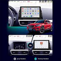 Штатна магнітола 10" Lesko для Mazda CX-5 I Рестайлінг 2015-2017 4/64 QLED CarPlay 360 Prime 5 шт., фото 3