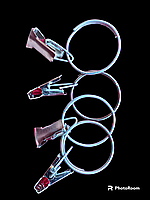 Зажим для штор металлический с кольцом диаметром 42мм 100шт