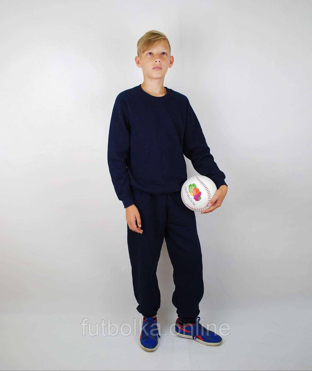 Глибокий Темно-Синій дитячий спортивний костюм підлітковий Classic set-in tracksuit Fruit of the loom