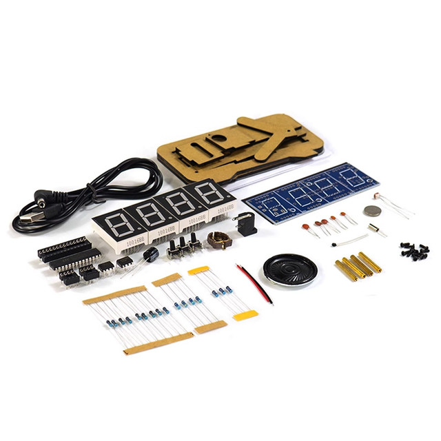 DIY набір для складання цифрового годинника з великим дисплеєм