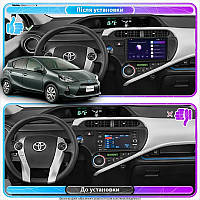 Al Штатна магнітола для Toyota Aqua I Рестайлінг 2 2017-2021 екран 9" 6/128Gb 4G Wi-Fi GPS Top Android