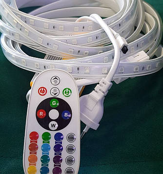 Комплект стрічки RGB 220V з пультом IP65 8Вт/м