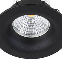 Точковий вбудований LED світильник алюмінієвий чорний 8.8х4.2 см, фото 5