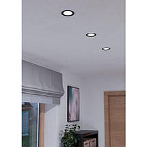 Точковий вбудований LED світильник алюмінієвий чорний 8.8х4.2 см, фото 4