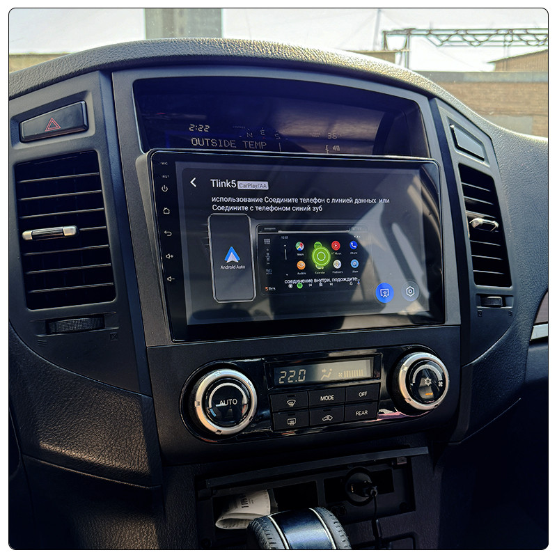 Al Штатна магнітола для Mitsubishi Pajero IV 2006-2011 екран 9" 2/32 Gb CarPlay 4G Wi-Fi GPS Prime Android