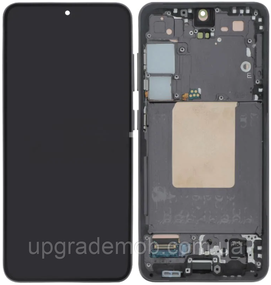 Дисплей модуль тачскрин Samsung S921 Galaxy S24 чорний Amoled оригінал сервісне паковання з рамкою Onyx Black