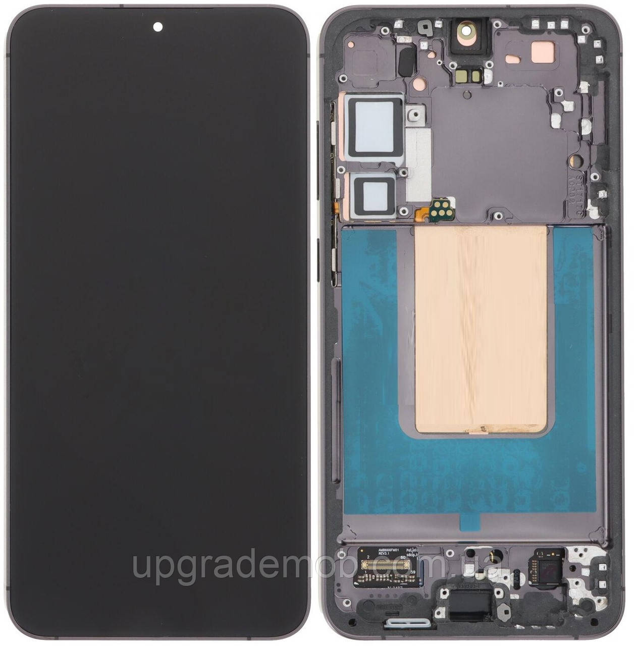 Дисплей модуль тачскрин Samsung S926 Galaxy S24+ чорний Amoled оригінал сервісне паковання з рамкою Onyx Black