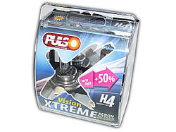 Галогенка H4 PULSO 12V 60/55W +50% LP-42653 X-treme Vision (пара) smart