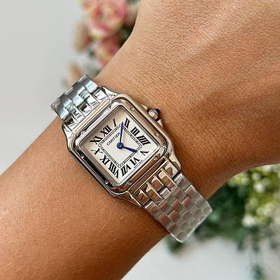 Годинник жіночий Cartier Panthere 27 mm. Silver-White