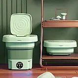 Ультразвукова портативна складана пральна машина 2в1 з відром Mini Folding Washing Machine міністилка, фото 3