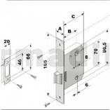 Засувка дверна під фіксатор Armadillo LH 720-50 AB Бронза, фото 3