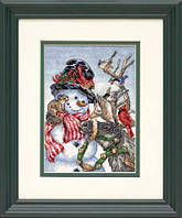 Набор для вышивания Dimensions "Снеговик и олень//Snowman & Reindeer" 08824