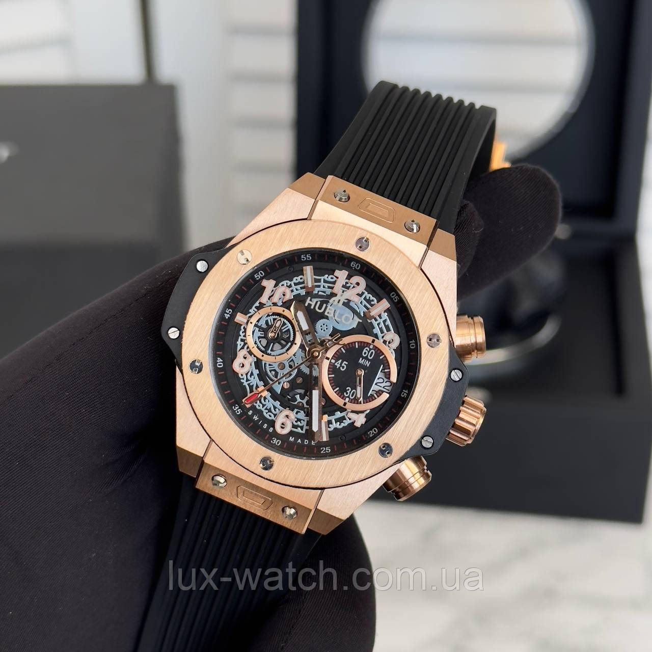 Стильний годинник Hublot Big Bang Unico 44mm Gold-Black