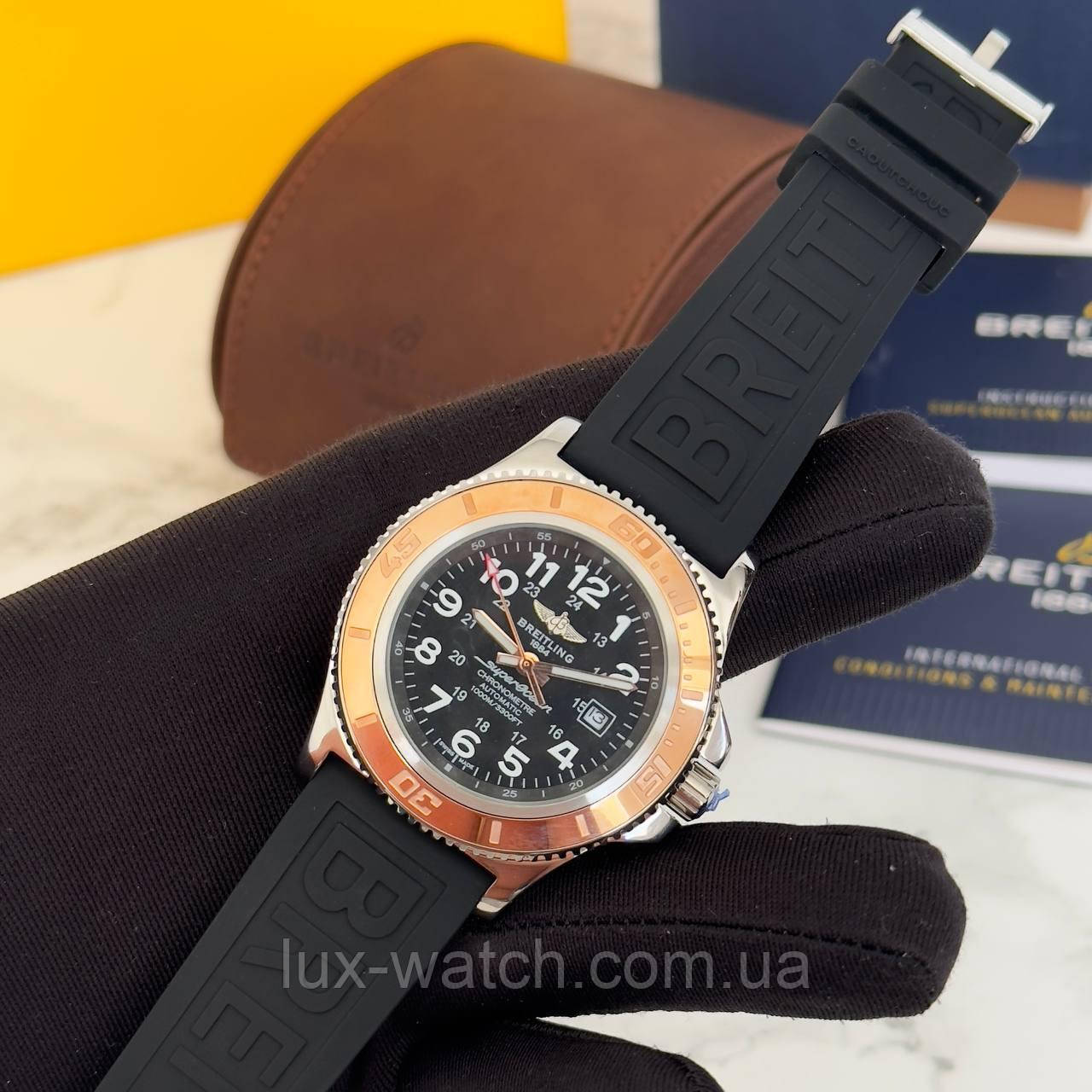 Годинники Breitling Superocean Silver/Gold-Black