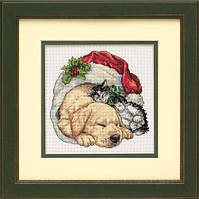 Набор для вышивания Dimensions "Домашние животные рождественским утром//Christmas Morning Pets" 08826