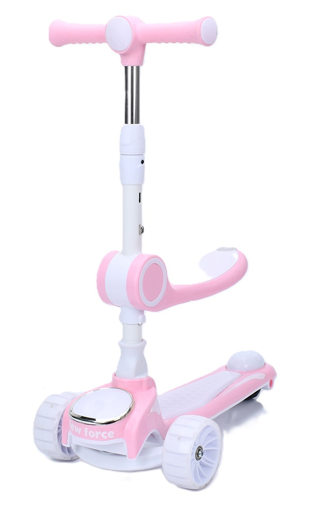 Самокат біговел Scooter JR 3-098 триколісний музичний 3в1 із сидінням, 4 кольори