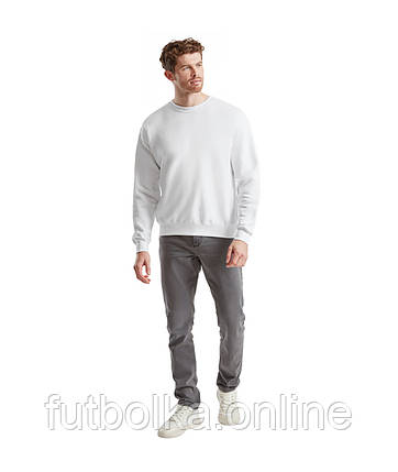 Білий чоловічий пуловер класичний Classic set-in sweat Fruit of the loom, фото 1