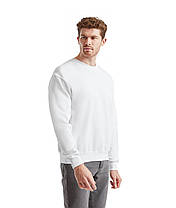 Білий чоловічий пуловер класичний Classic set-in sweat Fruit of the loom, фото 5
