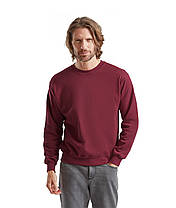 Бордовий чоловічий пуловер класичний Classic set-in sweat Fruit of the loom, фото 3