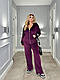 Жіночий велюровий костюм двійка (Штани +кофта на змійці з капюшоном) розміри 50-52, 54-56, 58-60 (317), фото 6