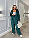 Жіночий велюровий костюм двійка (Штани +кофта на змійці з капюшоном) розміри 50-52, 54-56, 58-60 (317), фото 7