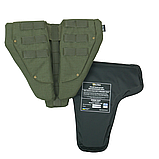 Захист паху (напашник) потрійний з балістичним пакетом 1 клас захисту Militex Khaki, фото 2