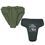 Захист паху (напашник) потрійний з балістичним пакетом 1 клас захисту Militex Khaki, фото 3