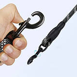 Світловідбивний повідець для собак з контейнером для гігієнічних пакетів 3м Purlov 21654 Польща, фото 3