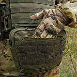 Сумка-напашник XL з балістичним пакетом 1 клас захисту Kiborg GU Сordura Khaki, фото 9