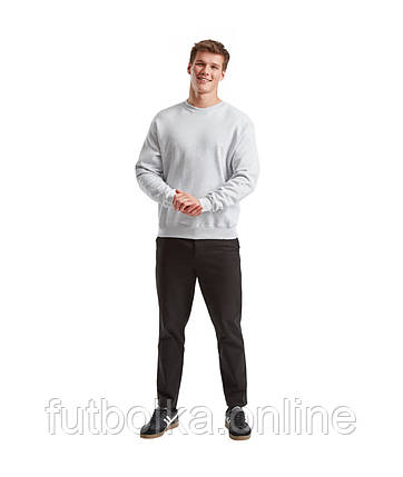 Сіро-Ліловий чоловічий пуловер класичний Classic set-in sweat Fruit of the loom, фото 1