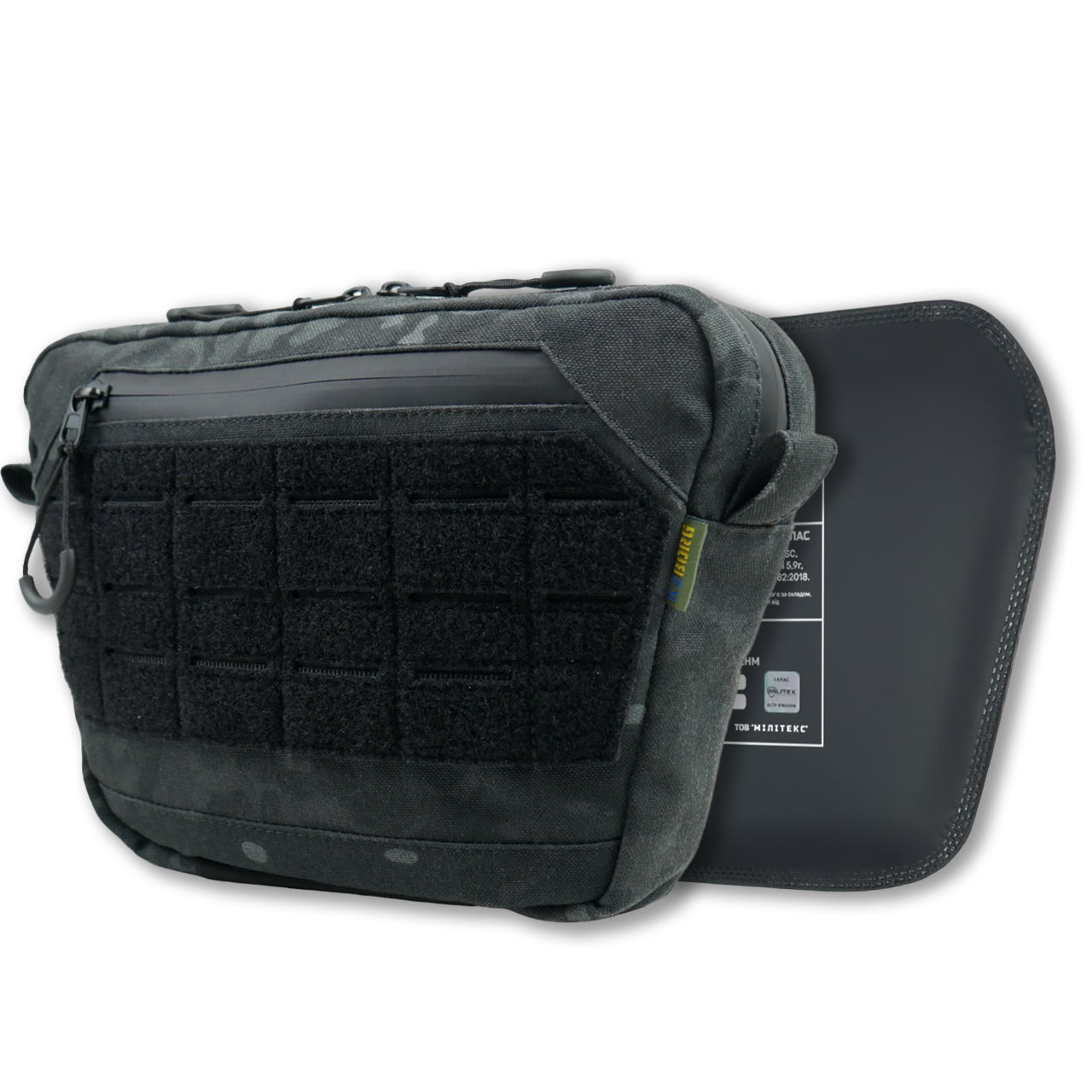 Сумка-напашник XL з балістичним пакетом 1 клас захисту Kiborg GU Сordura Dark Multicam, фото 1