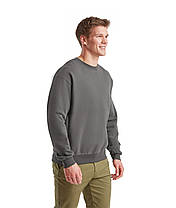 Графіт чоловічий пуловер класичний Classic set-in sweat Fruit of the loom, фото 5
