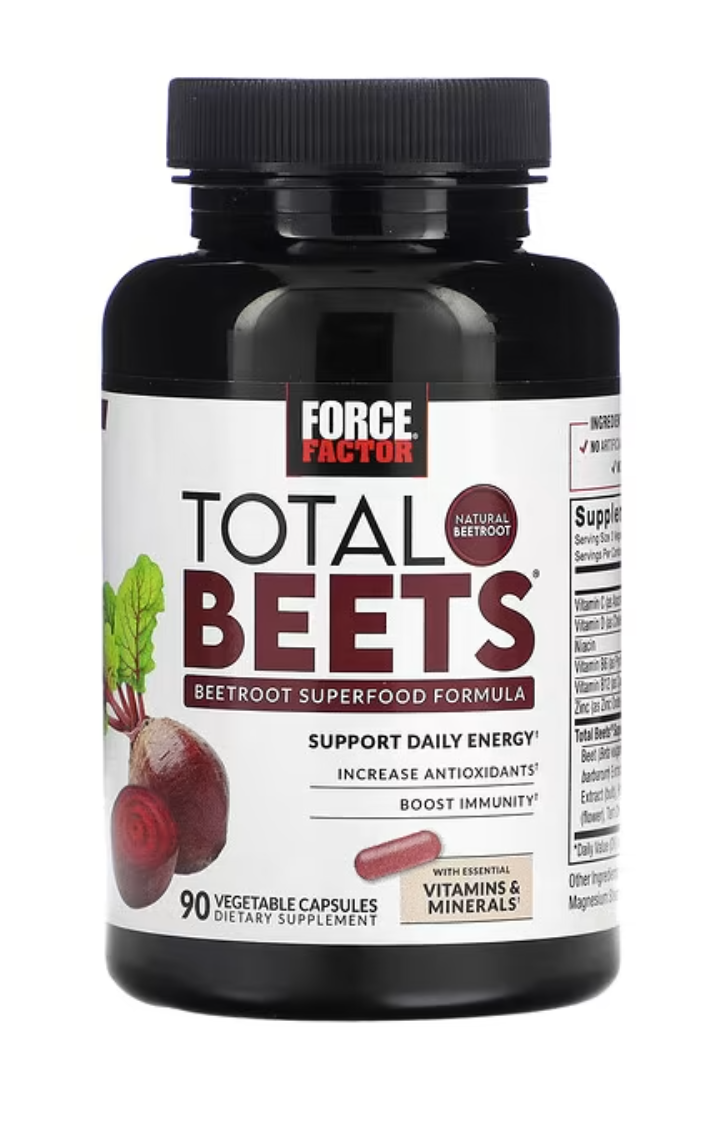 Force Factor Total Beets Beetroot Superfood Formula 90 Veg Caps, фото 1