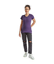 Фіолетова Меланжева футболка жіноча базова Valueweight lady-fit Fruit of the loom, фото 2