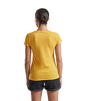 Сонячно Жовта футболка жіноча базова Valueweight lady-fit Fruit of the loom, фото 4