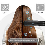 Гребінець-випрямляч/прасочка для бороди/волос електричний Styling Brush білий (GS-64132), фото 6