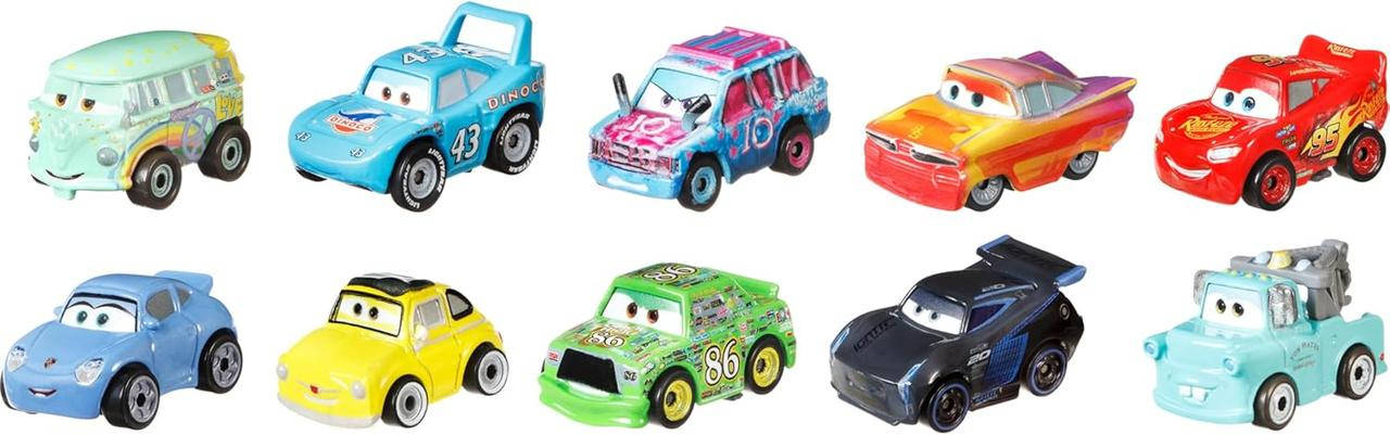 Шикарний набір із 10 шт. Мини Тачки 3 ( Disney Pixar Cars Mini Racers 10-Pack ) от Mattel, фото 1