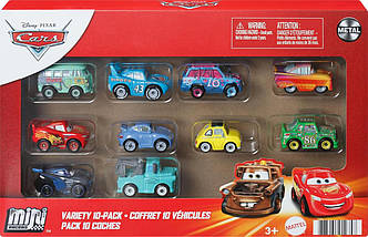 Шикарний набір із 10 шт. Мини Тачки 3 ( Disney Pixar Cars Mini Racers 10-Pack ) от Mattel, фото 3