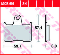 Тормозные колодки TRW / LUCAS MCB691SH