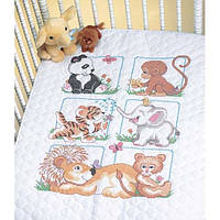 Набор для вышивания Dimensions "Одеяло "Животные//Animal Babes Quilt" 13083